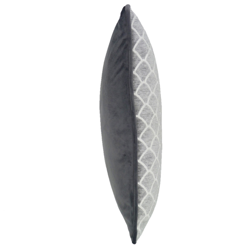 Classic Scallop, Pewter - (45cm x 45cm) Cushion - Image 4